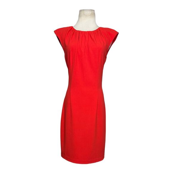 H&M strawberry red sleeveless sheath dress size 8 - Picture 2 of 15